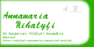 annamaria mihalyfi business card